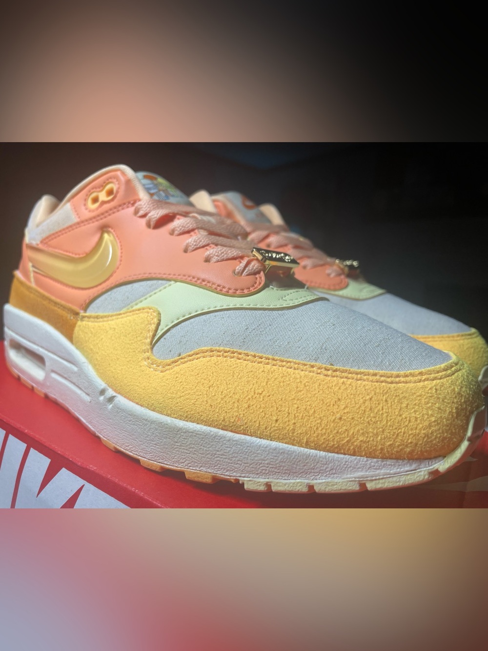 Nike Air Max 1 Puerto Rico Orange Frost 8.5W-7M - Picture 8 of 16